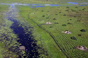 Bangweuleu: Zambia - aerial of Bangweuleu marshes