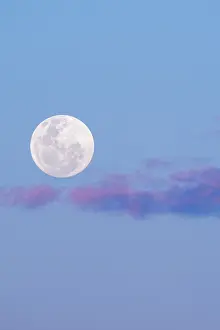 Moon: Zambia, South Luangwa National Park. Full moon