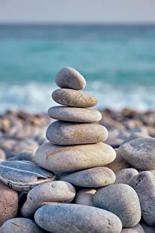 Stacked: Zen meditation relaxation concept background, ba