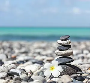 Stacked: Zen meditation spa relaxation background, balanc