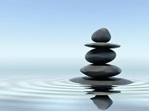 Cairn: Zen stones in water