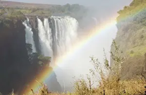 Zimbabwe - View of the Victoria Falls where the